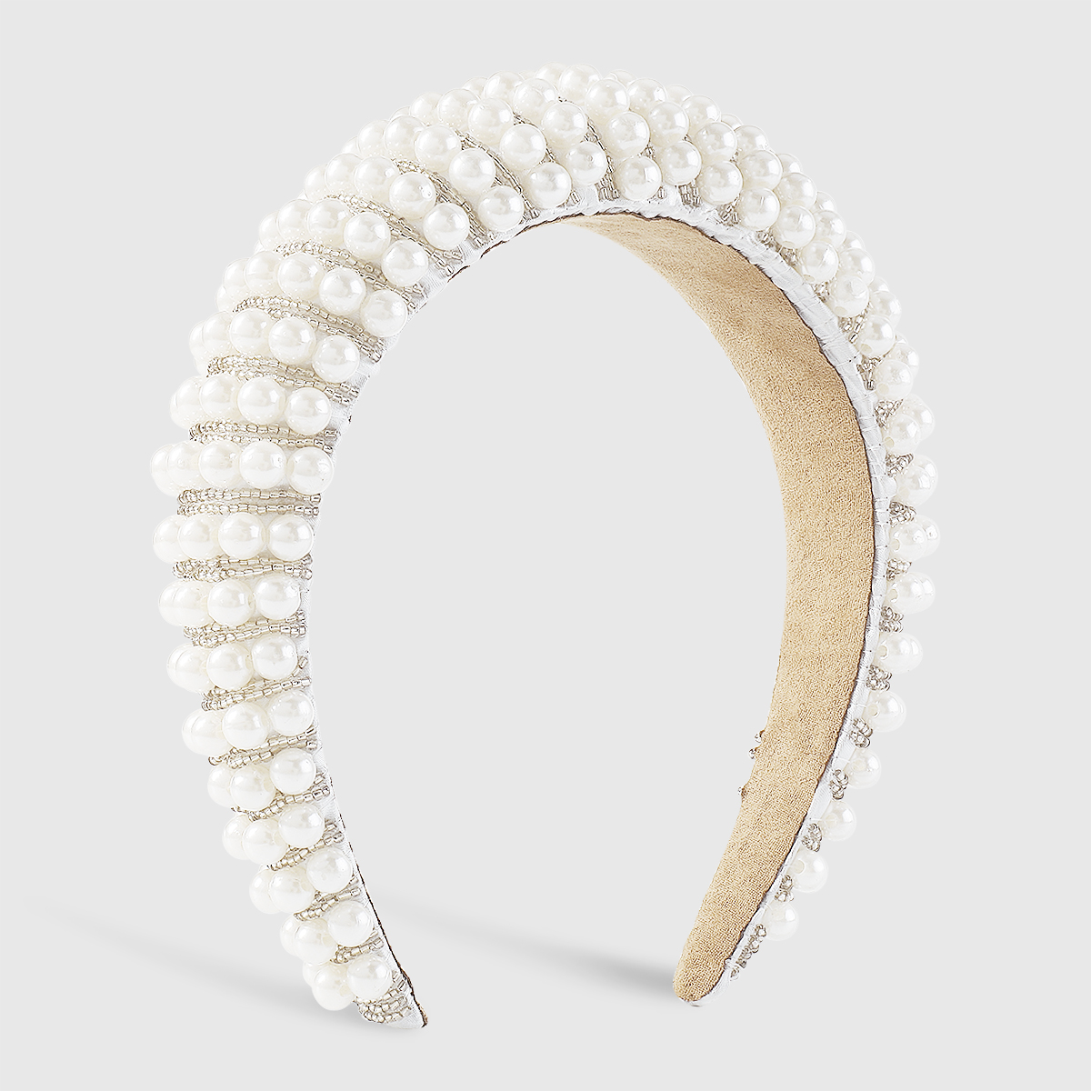Elegant Retro Geometric Imitation Pearl Seed Bead Handmade Hair Band display picture 9