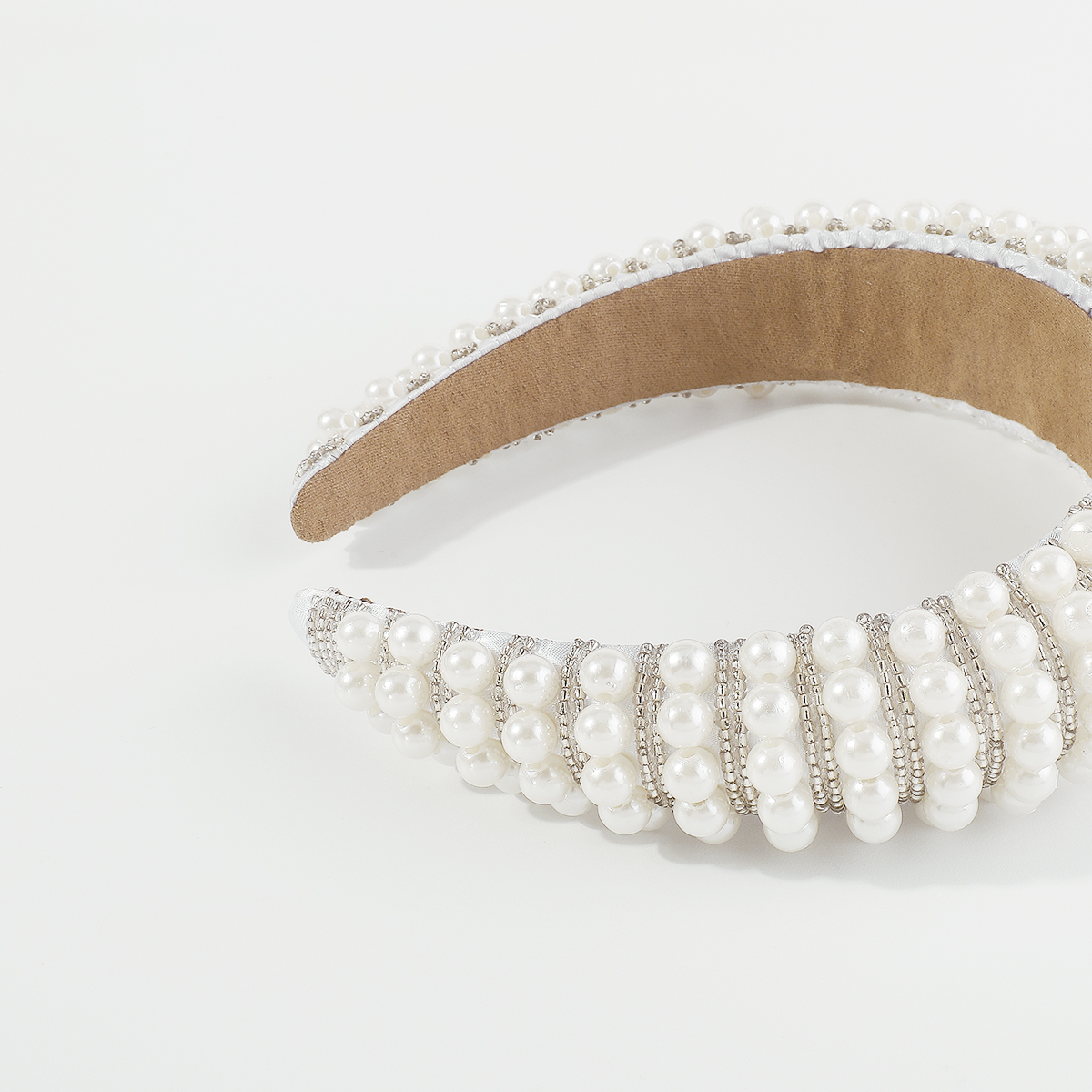 Elegant Retro Geometric Imitation Pearl Seed Bead Handmade Hair Band display picture 12