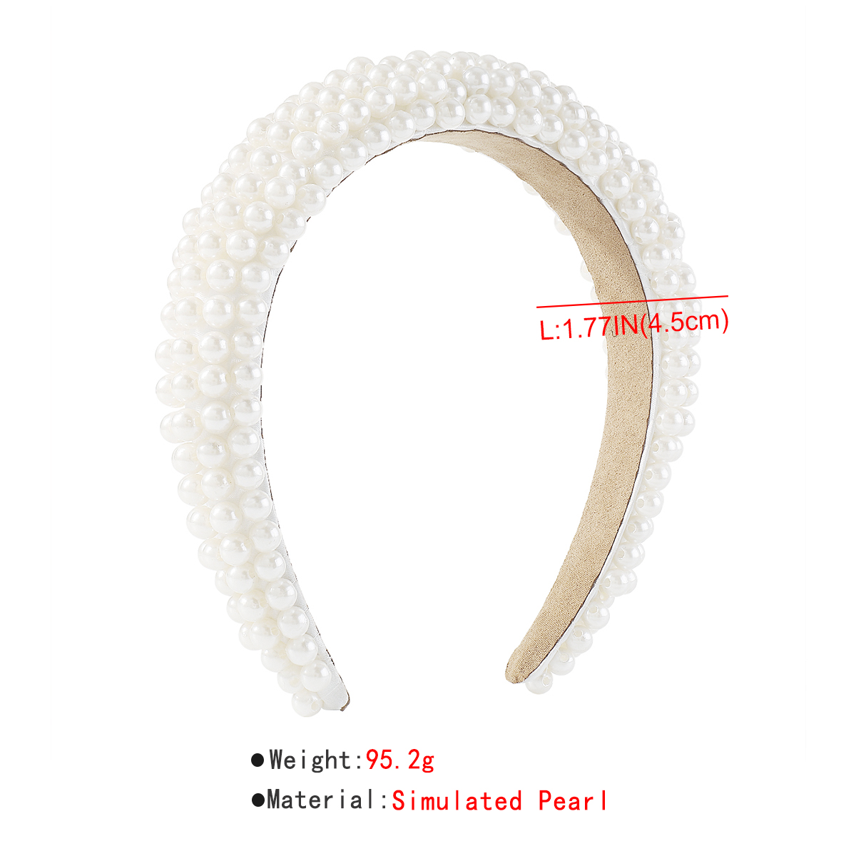 Elegant Retro Geometric Imitation Pearl Seed Bead Handmade Hair Band display picture 11