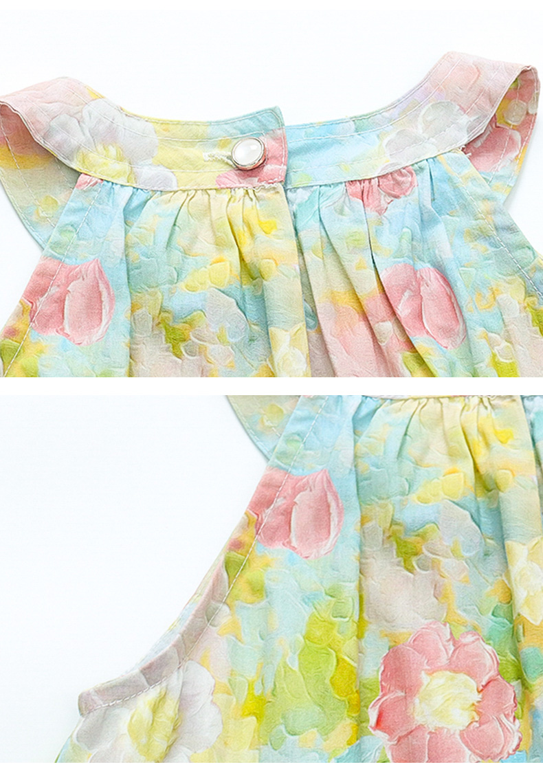 Cute Flower Cotton Girls Dresses display picture 2