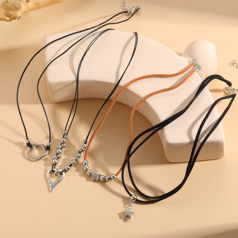 Commute Geometric Ccb Alloy Wax Rope Irregular Unisex Necklace display picture 5