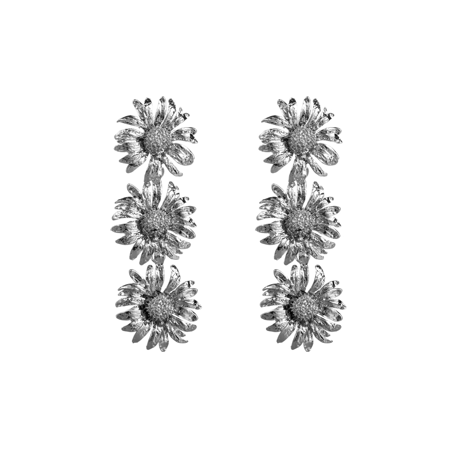 Elegant Retro Flower Alloy Plating Gold Plated Silver Plated Women's Drop Earrings display picture 5