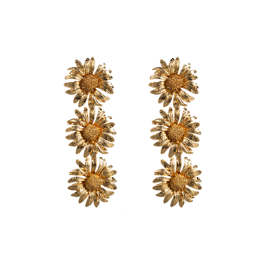 Elegant Retro Flower Alloy Plating Gold Plated Silver Plated Women's Drop Earrings display picture 6