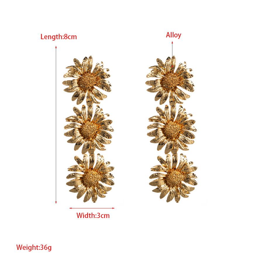 Elegant Retro Flower Alloy Plating Gold Plated Silver Plated Women's Drop Earrings display picture 1
