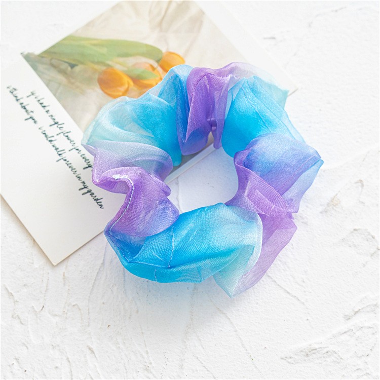Casual Modern Style Sweet Gradient Color Organza Patchwork Hair Tie display picture 6