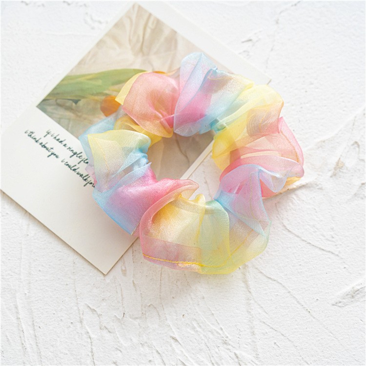 Casual Modern Style Sweet Gradient Color Organza Patchwork Hair Tie display picture 4