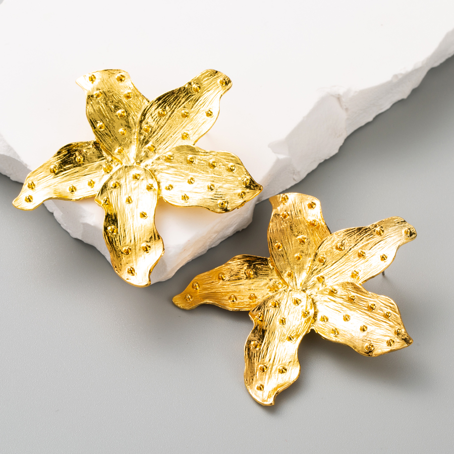 1 Pair Exaggerated Artistic Starfish Plating Alloy Titanium Steel Gold Plated Silver Plated Ear Studs display picture 4
