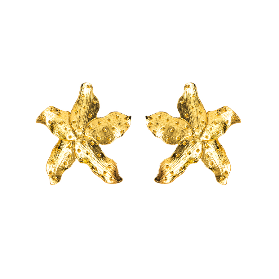 1 Pair Exaggerated Artistic Starfish Plating Alloy Titanium Steel Gold Plated Silver Plated Ear Studs display picture 6
