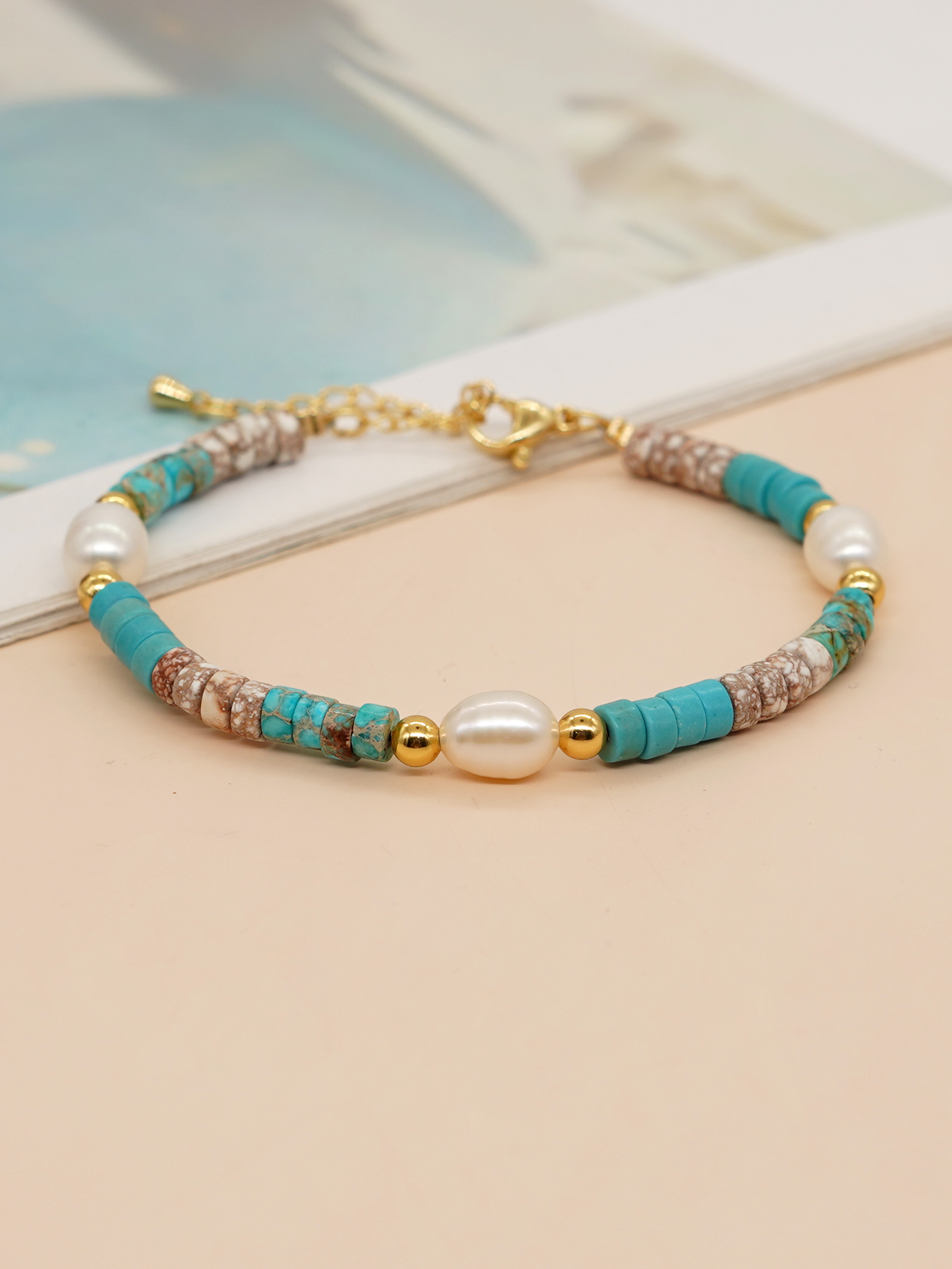 Mignon Forme De Cœur Smiley Fleur Perle D'eau Douce Argile Molle Perlé Bracelets display picture 21