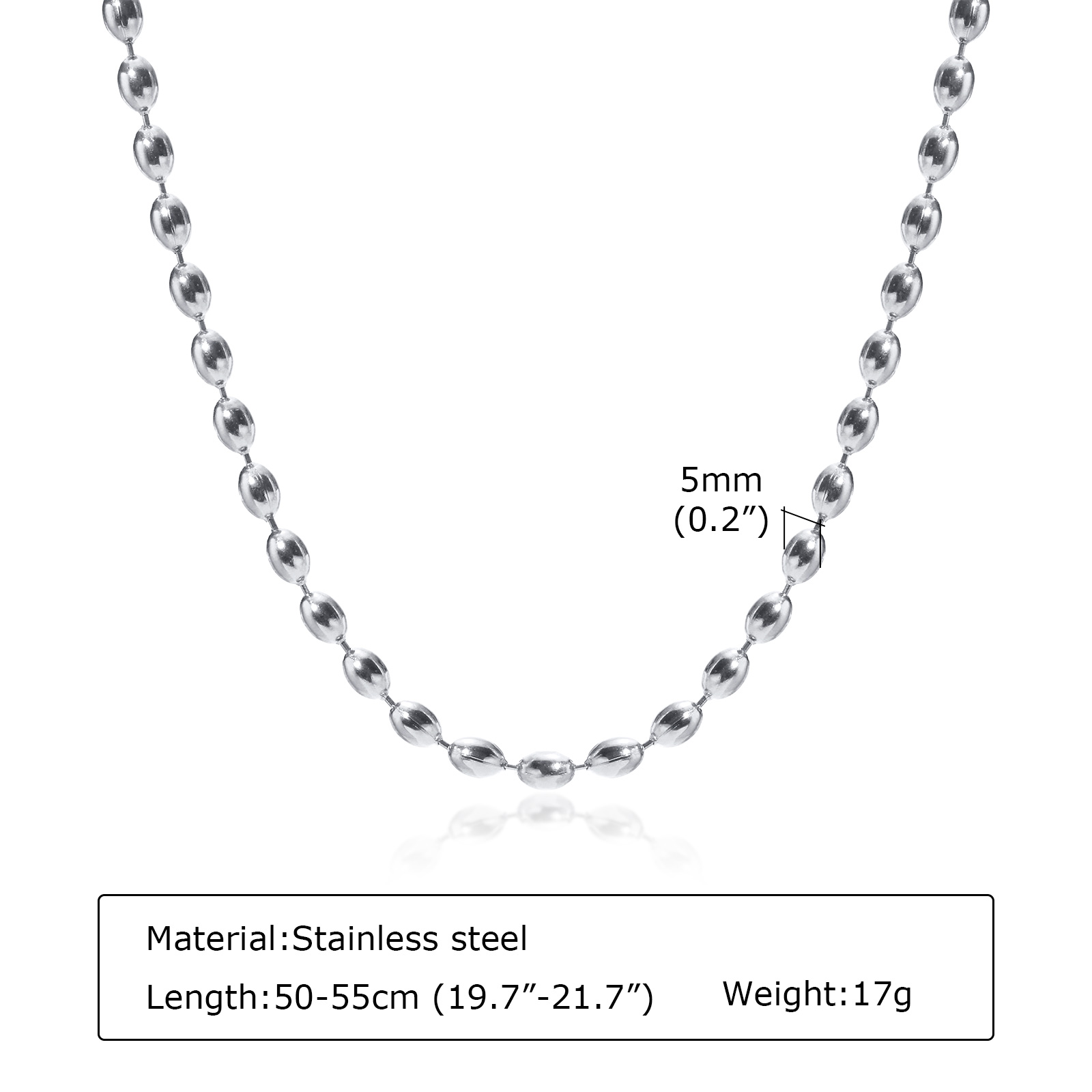 201 Stainless Steel IG Style Simple Style Plating Solid Color Necklace display picture 1