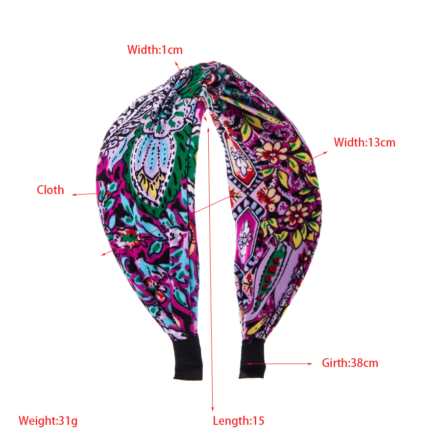 Women's Sweet Classic Style Ditsy Floral Cloth Printing Hair Band display picture 1
