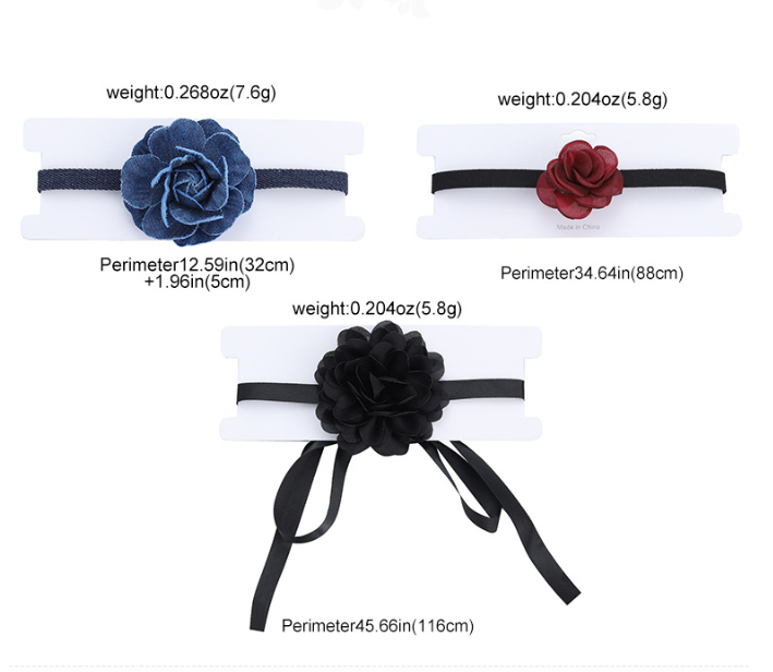 Princess Vintage Style Pastoral Flower Cloth Women's Choker display picture 1