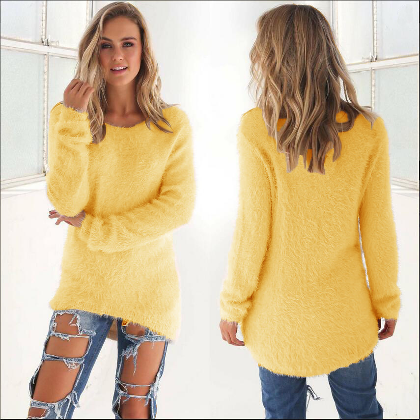 Women's Sweater Long Sleeve Sweaters & Cardigans British Style Solid Color display picture 10
