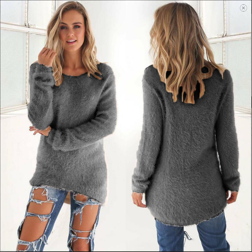 Women's Sweater Long Sleeve Sweaters & Cardigans British Style Solid Color display picture 2