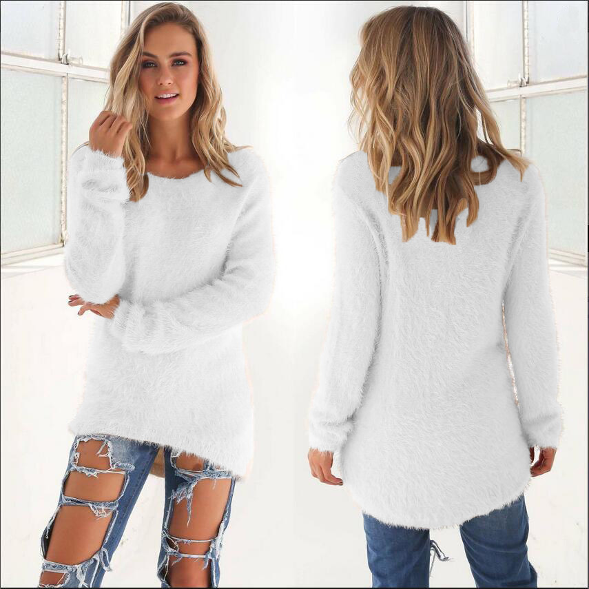 Women's Sweater Long Sleeve Sweaters & Cardigans British Style Solid Color display picture 9