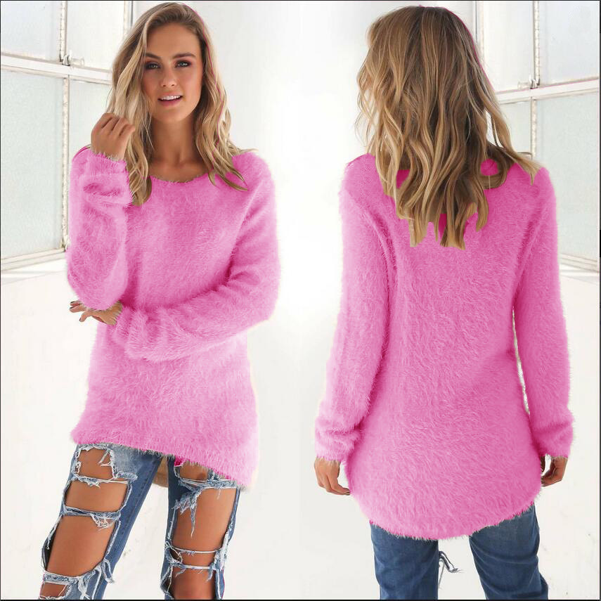 Women's Sweater Long Sleeve Sweaters & Cardigans British Style Solid Color display picture 13