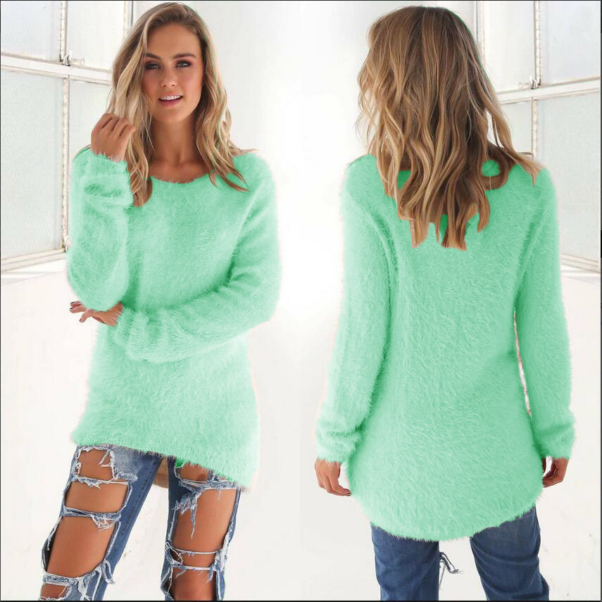 Women's Sweater Long Sleeve Sweaters & Cardigans British Style Solid Color display picture 11