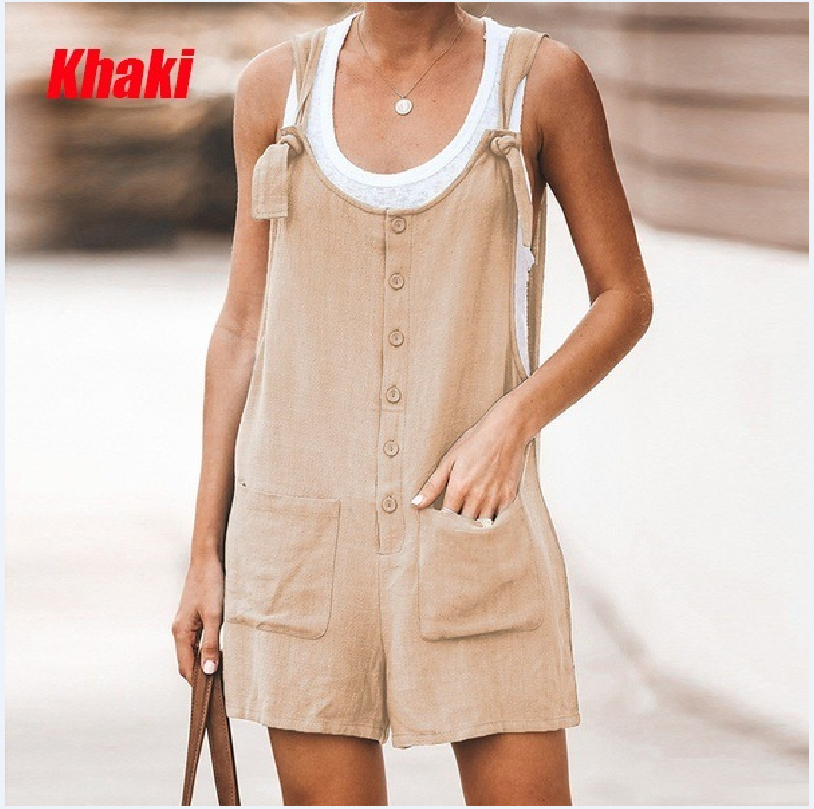 Women's Street Casual Solid Color Shorts Rompers display picture 7