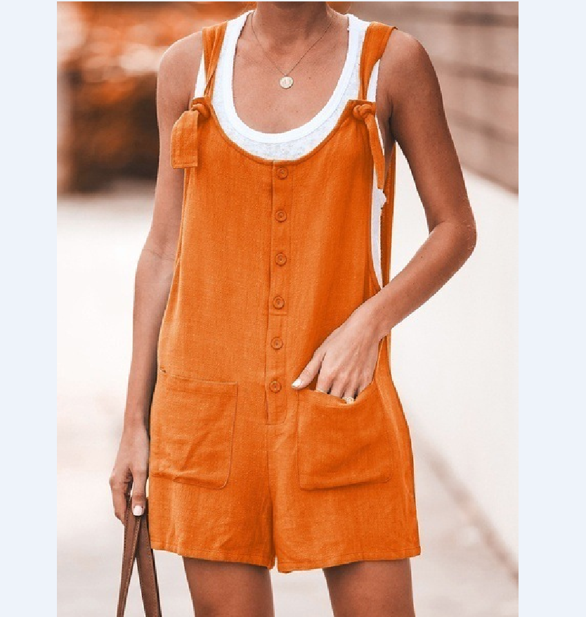 Women's Street Casual Solid Color Shorts Rompers display picture 8