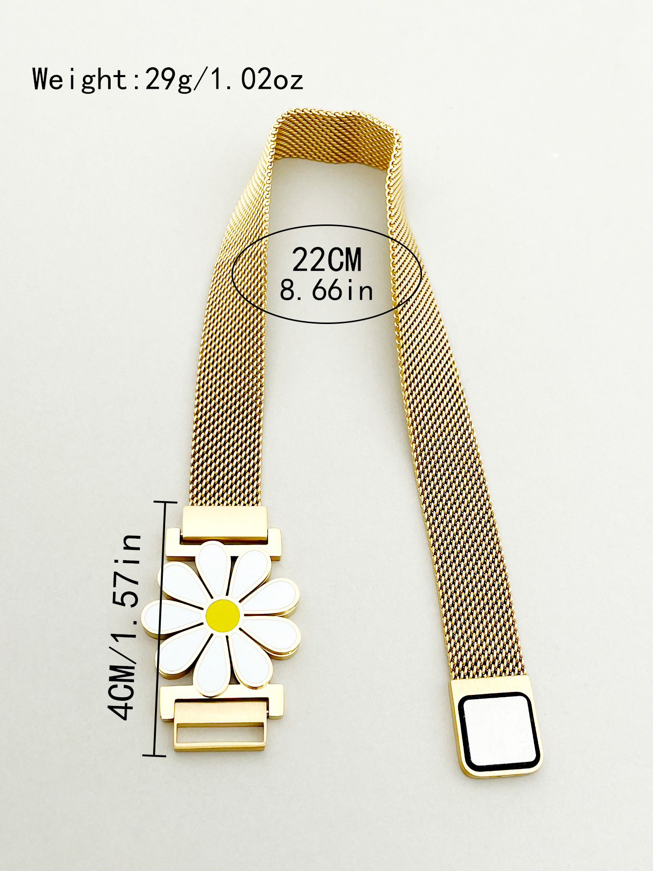 Lady Korean Style Flower 304 Stainless Steel 14K Gold Plated Bracelets In Bulk display picture 3