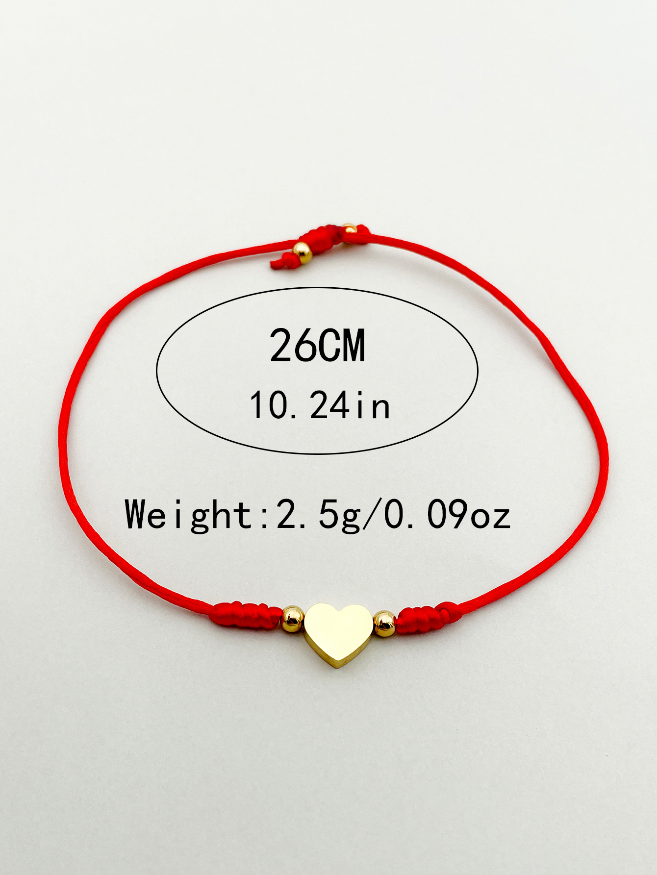 Romantic Sweet Heart Shape 304 Stainless Steel Rope 14K Gold Plated Beads Bracelets In Bulk display picture 1