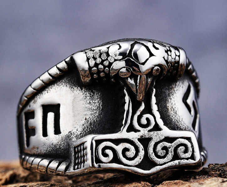 Punk Geometric 304 Stainless Steel Men'S Rings display picture 1