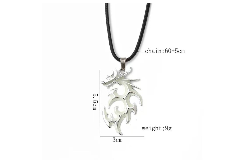 Ethnic Style Dragon Alloy Rope Luminous Plating Men's Pendant Necklace display picture 6