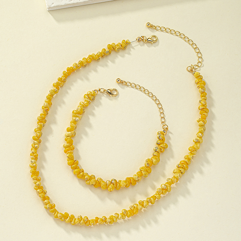 Retro Geometric Alloy Stone Wholesale Bracelets Necklace display picture 3