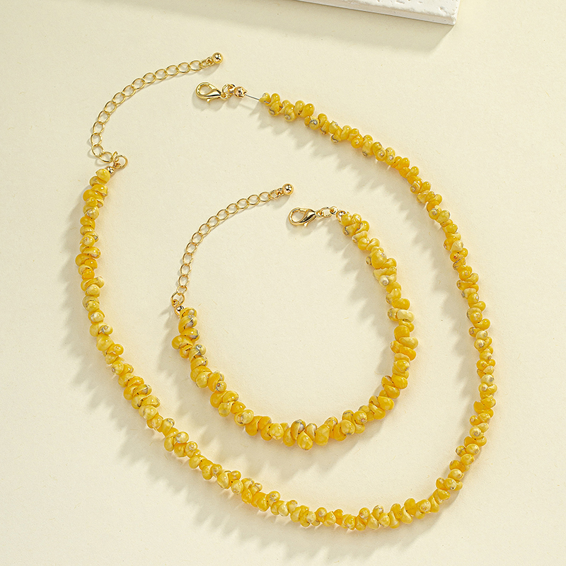 Retro Geometric Alloy Stone Wholesale Bracelets Necklace display picture 4