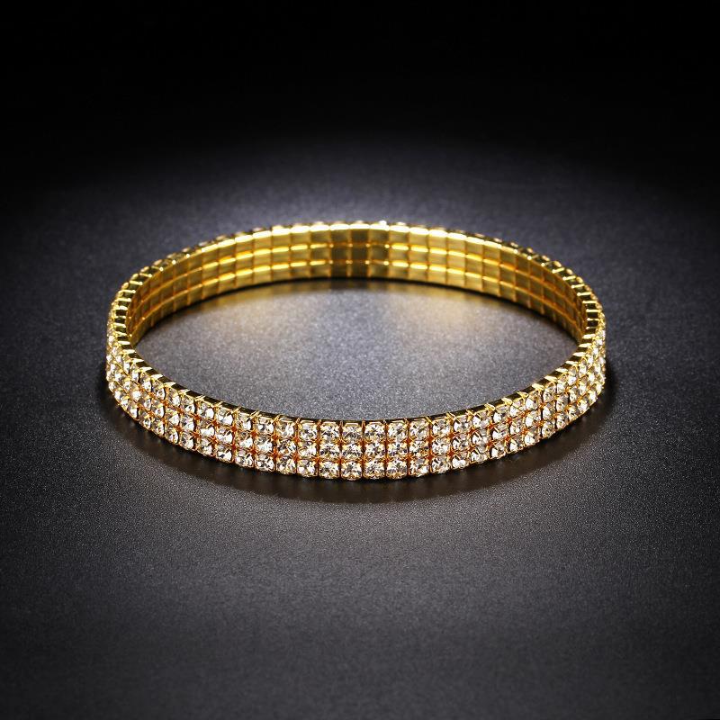 Lady Round Alloy Plating Inlay Rhinestones Zircon Gold Plated Silver Plated Women's Anklet display picture 1