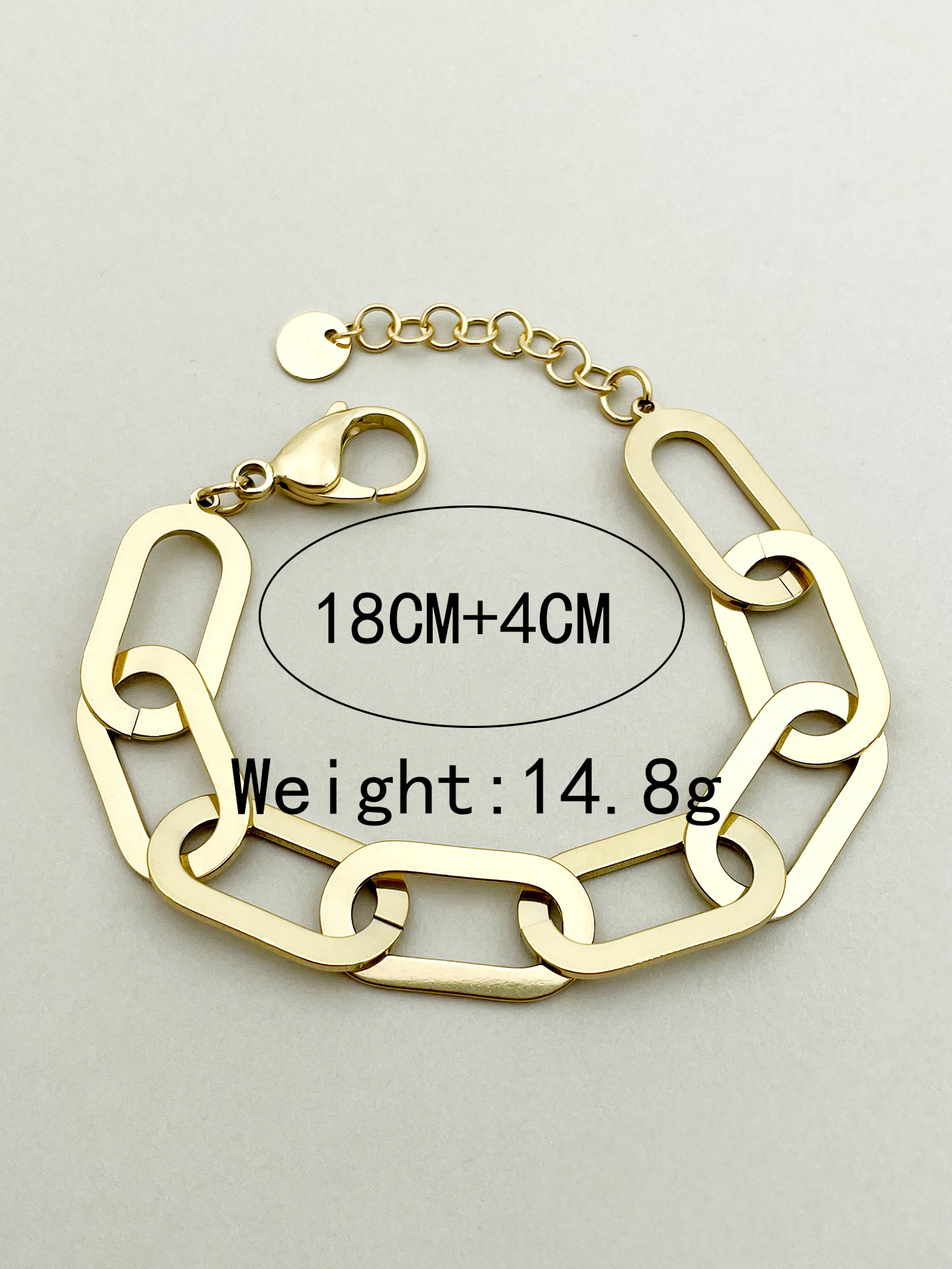 Hip-Hop Punk Solid Color 304 Stainless Steel 14K Gold Plated Bracelets In Bulk display picture 4