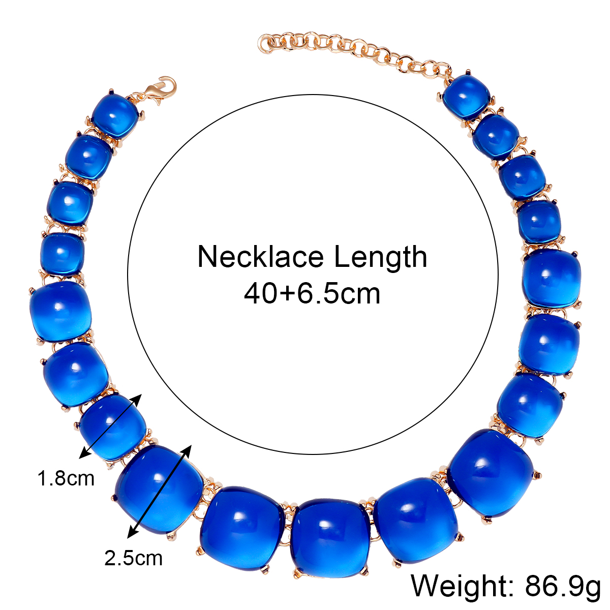 Elegant Round Alloy Three-dimensional Inlay Resin Women's Necklace display picture 1