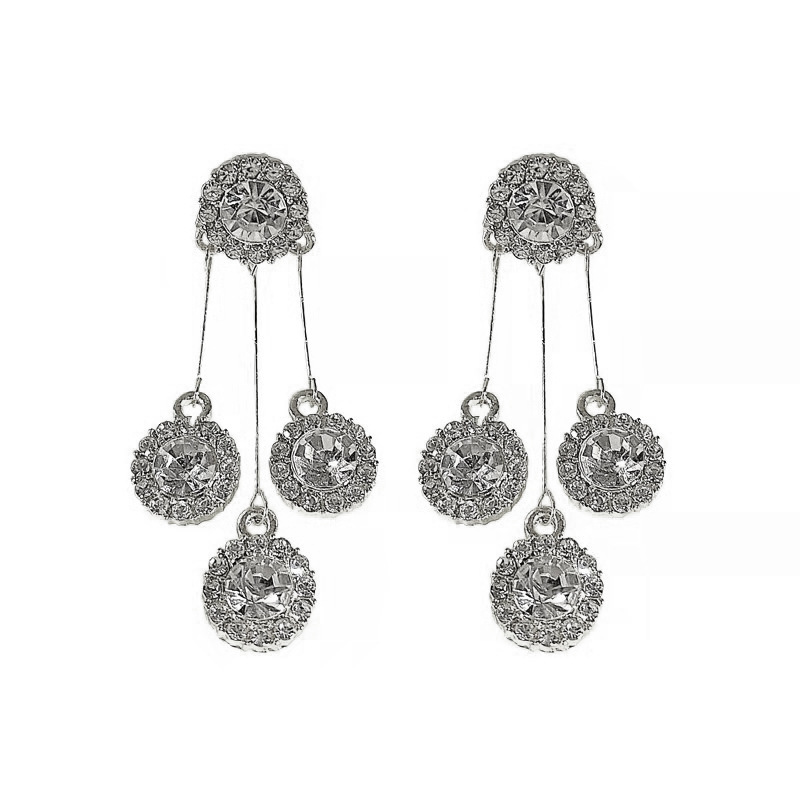 Ig Style Round Tassel Alloy Plating Inlay Rhinestones Gold Plated Silver Plated Women's Drop Earrings display picture 5