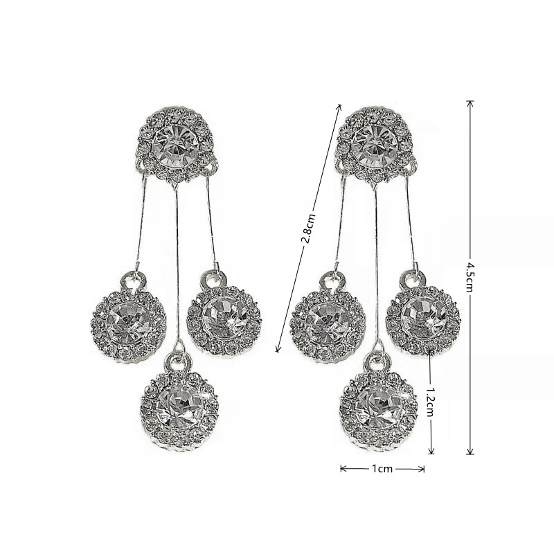 Ig Style Round Tassel Alloy Plating Inlay Rhinestones Gold Plated Silver Plated Women's Drop Earrings display picture 3