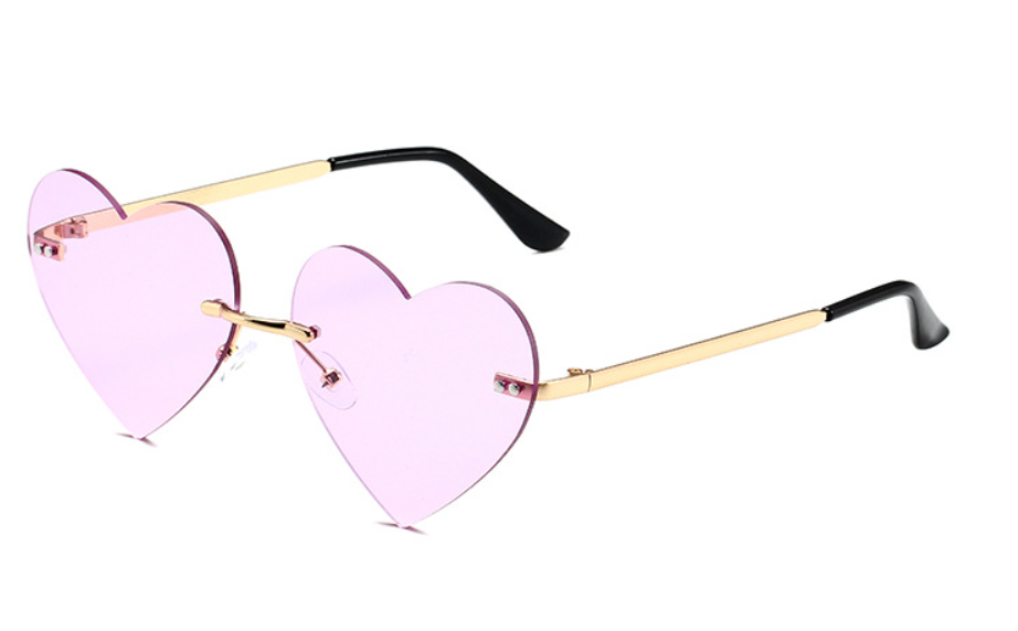 Simple Style Classic Style Heart Shape Pc Special-shaped Mirror Frameless Women's Sunglasses display picture 2