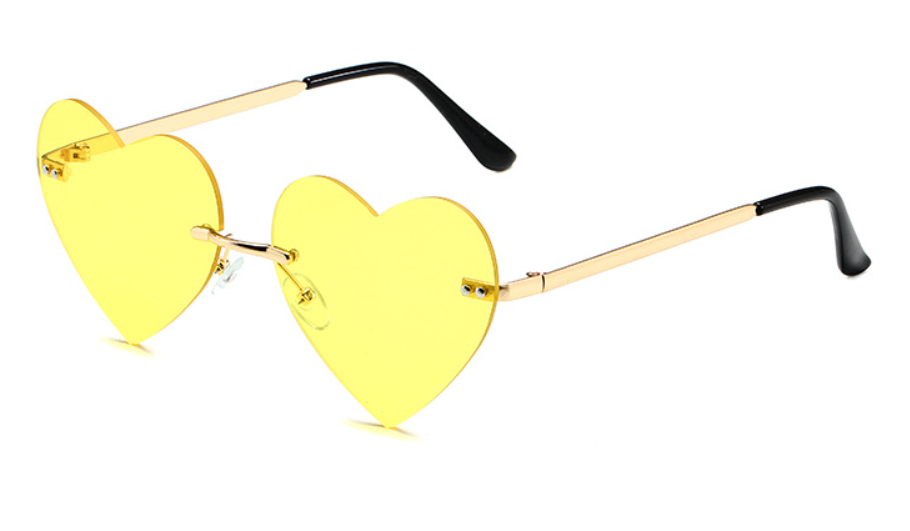 Simple Style Classic Style Heart Shape Pc Special-shaped Mirror Frameless Women's Sunglasses display picture 3