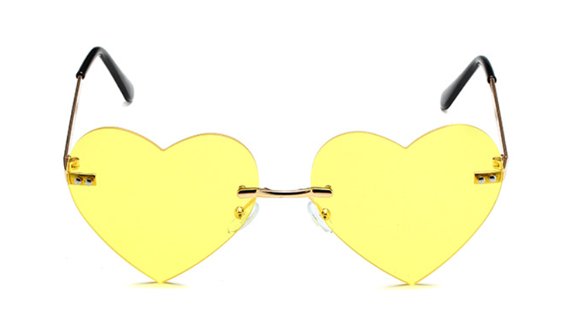 Simple Style Classic Style Heart Shape Pc Special-shaped Mirror Frameless Women's Sunglasses display picture 4
