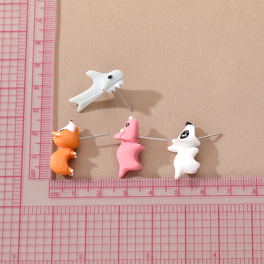 Casual Cute Simple Style Dinosaur Resin Women's Ear Studs display picture 6