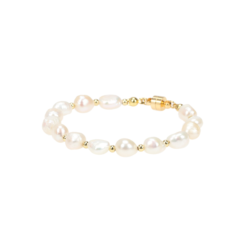 Style Simple Irrégulier Perle D'eau Douce Placage Plaqué Or 18k Bracelets display picture 3