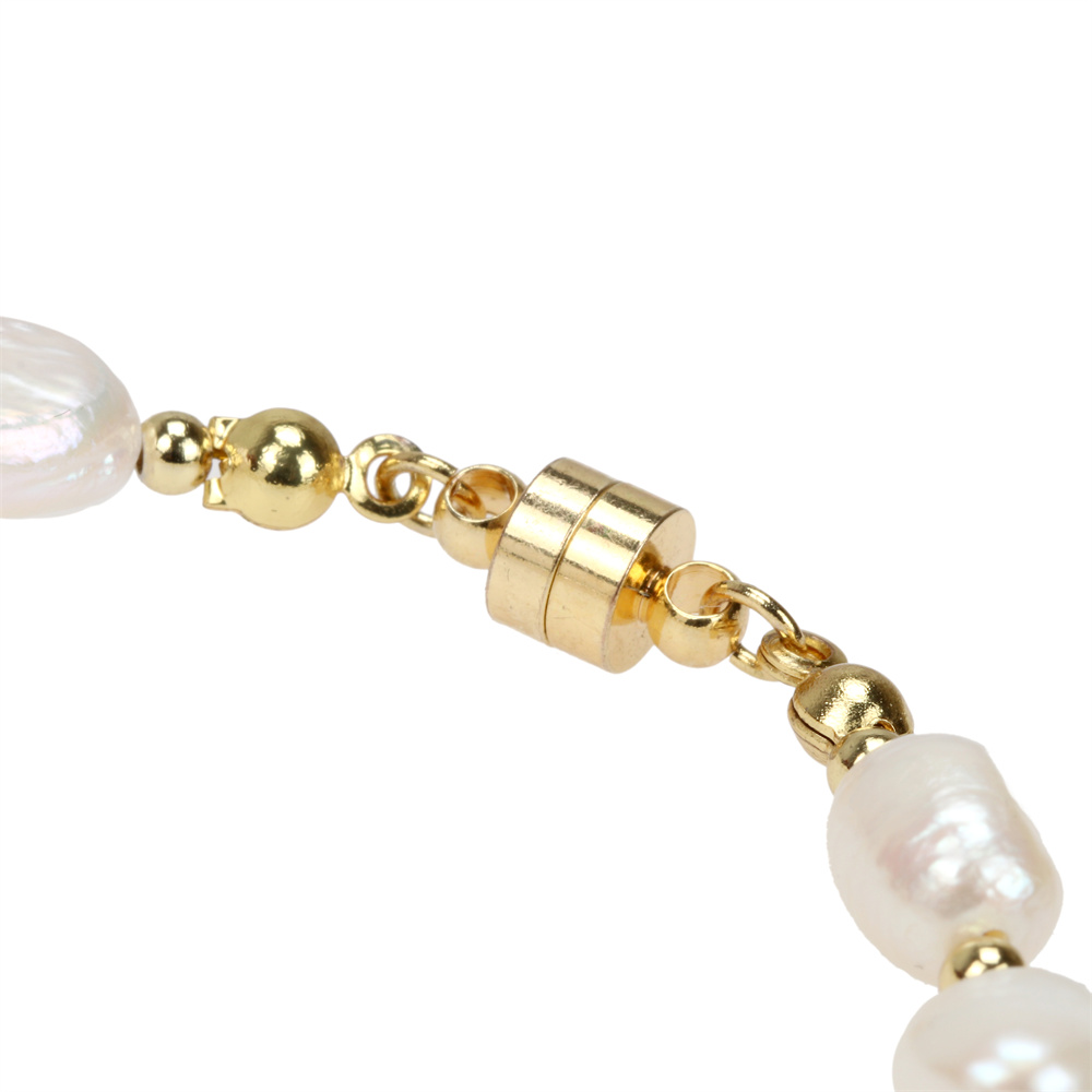 Simple Style Irregular Freshwater Pearl Plating 18k Gold Plated Bracelets display picture 4