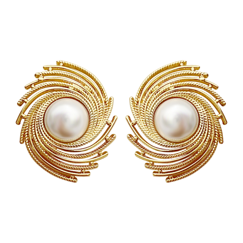Style Coréen Cercle Alliage Placage Incruster Perles Artificielles Femmes Boucles D'oreilles display picture 2