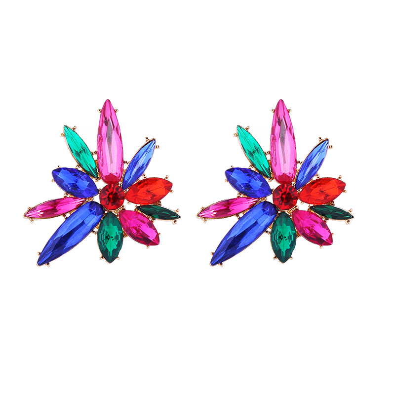 Glam Geometric Alloy Inlay Rhinestones Gold Plated Women's Drop Earrings display picture 9