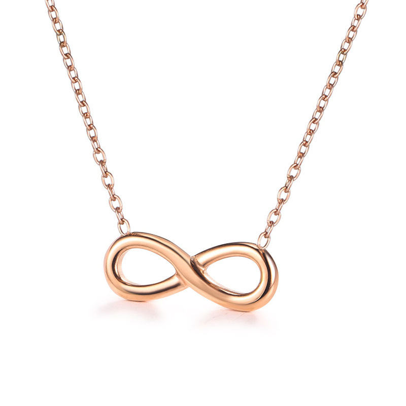 Acier Inoxydable 304 Plaqué Or 18K Style Simple Placage Infini Collier display picture 3