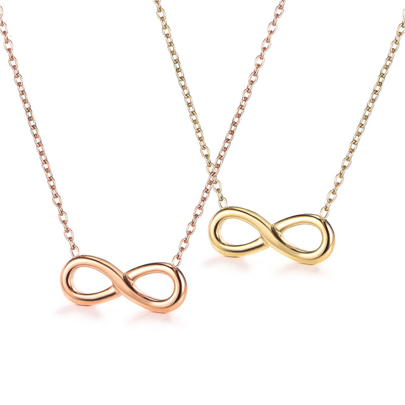 Acier Inoxydable 304 Plaqué Or 18K Style Simple Placage Infini Collier display picture 5