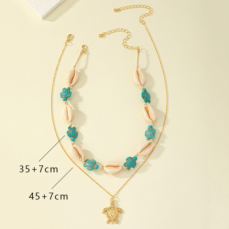 Beach Tropical Korean Style Tortoise Starfish Shell Alloy Plating Women's Pendant Necklace display picture 6