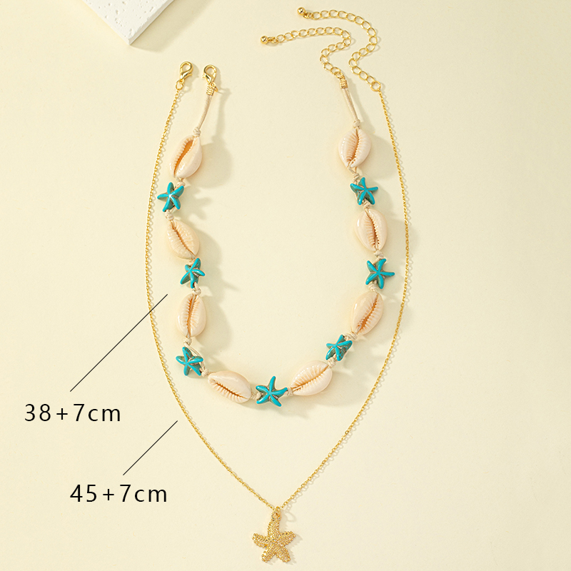 Beach Tropical Korean Style Tortoise Starfish Shell Alloy Plating Women's Pendant Necklace display picture 9