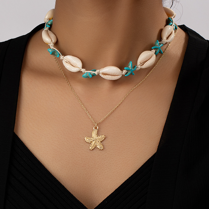 Beach Tropical Korean Style Tortoise Starfish Shell Alloy Plating Women's Pendant Necklace display picture 10