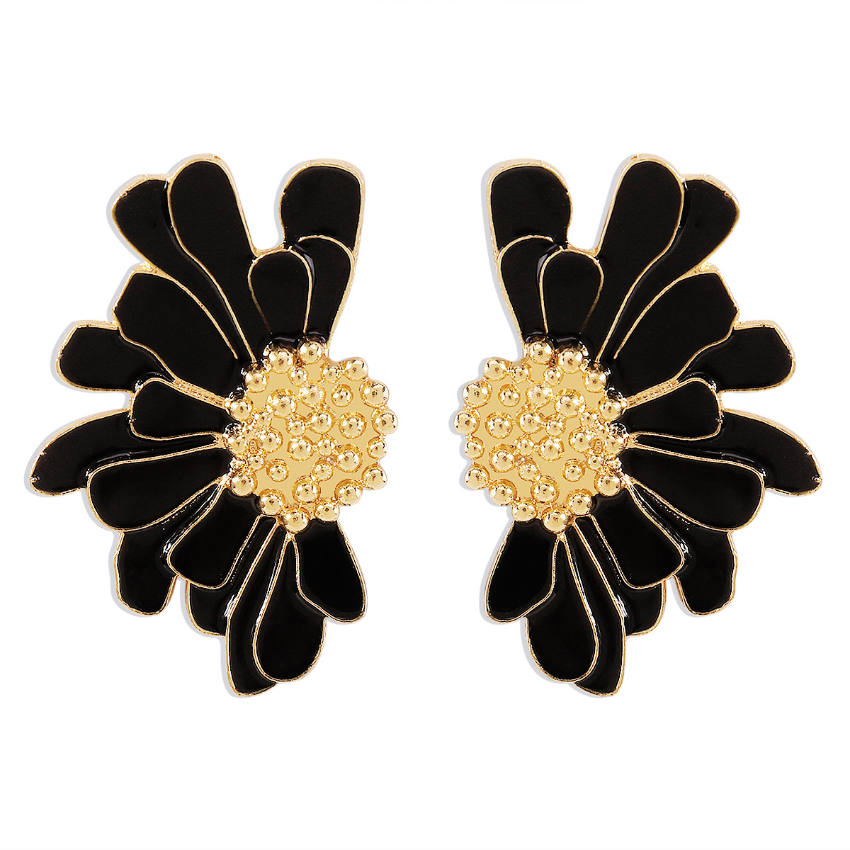 Elegant Vintage Style Sweet Flower Alloy Enamel Women's Ear Studs display picture 15