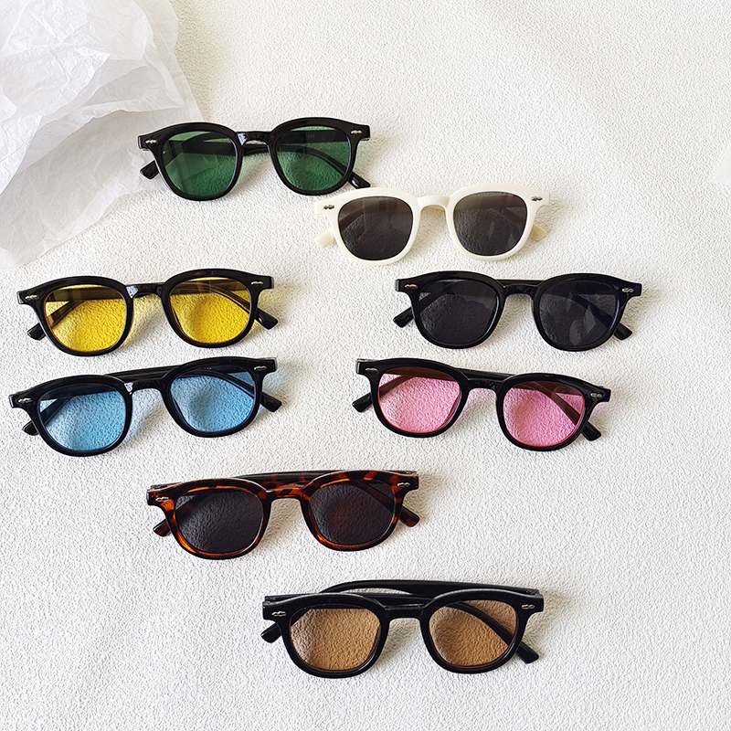 Vacation Cool Style Solid Color Pc Resin Oval Frame Full Frame Kids Sunglasses display picture 3