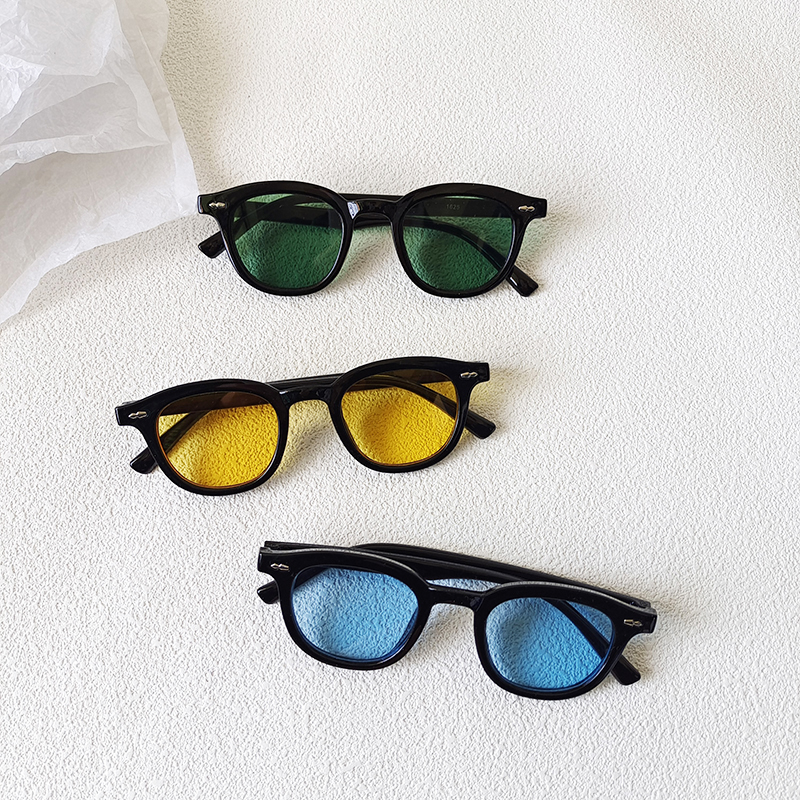 Vacation Cool Style Solid Color Pc Resin Oval Frame Full Frame Kids Sunglasses display picture 5